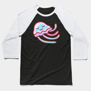 Chill Cotton Candy Jellyfish Minimal Baseball T-Shirt